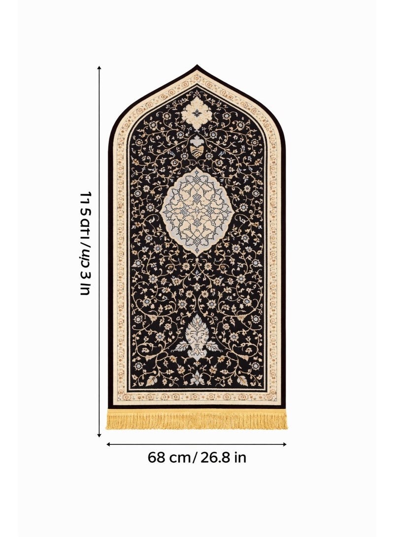 أولودينيز  سجادة صلاة لشهر رمضان فاخرة بتصميم عربي أنيق وقماش متين مخملي وناعم وقياسات مناسبة - Image 3